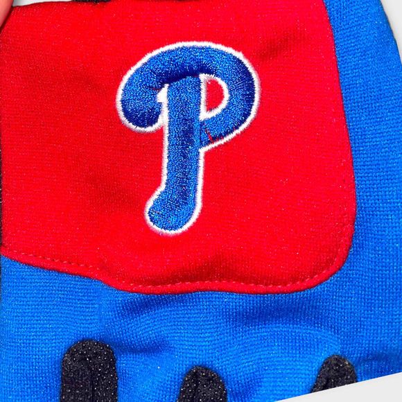 NWT Phillies MLB sport utility gloves black red blue size adult one size fits mo - Picture 5 of 6